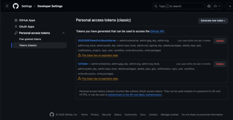 Personal Access Token